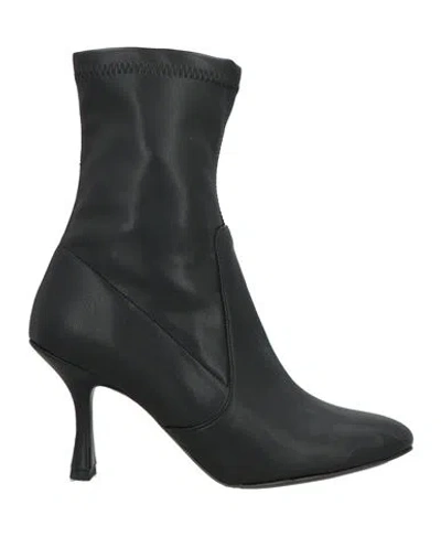 Ncub Woman Ankle Boots Black Size 6 Textile Fibers