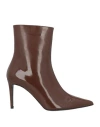 Ncub Woman Ankle Boots Brown Size 8 Leather