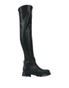 Ncub Woman Knee Boots Black Size 11 Soft Leather In Black