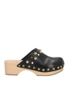 Ncub Woman Mules & Clogs Black Size 8 Soft Leather