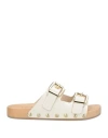 Ncub Woman Mules & Clogs Cream Size 8 Soft Leather In White