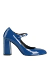 Ncub Woman Pumps Blue Size 8 Leather