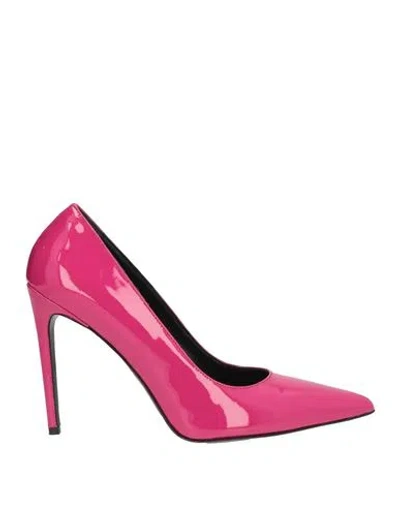 Ncub Woman Pumps Fuchsia Size 11 Leather In Pink
