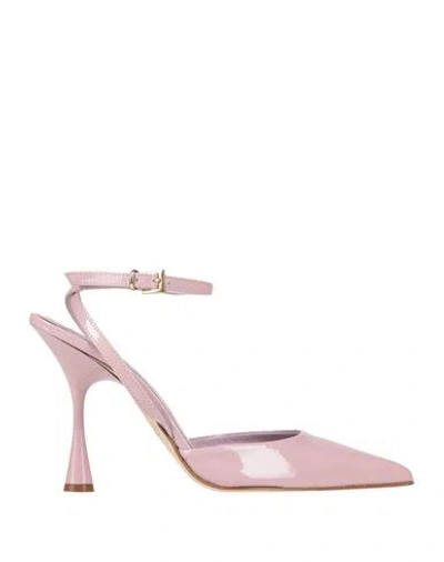Ncub Woman Pumps Lilac Size 10 Leather In Purple