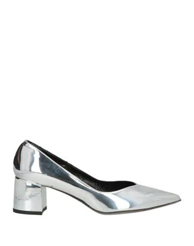 Ncub Woman Pumps Silver Size 7 Synthetic Material