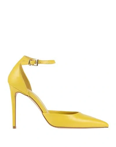 Ncub Woman Pumps Yellow Size 5 Leather