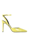 Ncub Woman Pumps Yellow Size 7 Textile Fibers