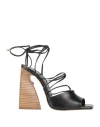 Ncub Woman Sandals Black Size 8 Soft Leather