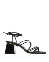Ncub Woman Sandals Black Size 8 Textile Fibers In Black