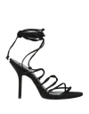 Ncub Woman Sandals Black Size 7 Textile Fibers