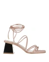 Ncub Woman Sandals Blush Size 9 Textile Fibers In Pink