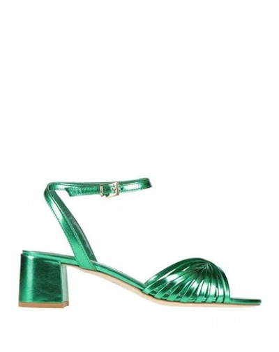 Ncub Woman Sandals Emerald Green Size 7 Leather