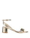 Ncub Woman Sandals Gold Size 7 Leather