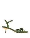 Ncub Mamy Green Heeled Sandal In Green