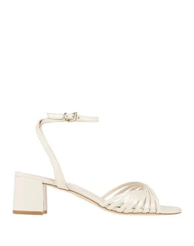 Ncub Woman Sandals Ivory Size 11 Leather In White