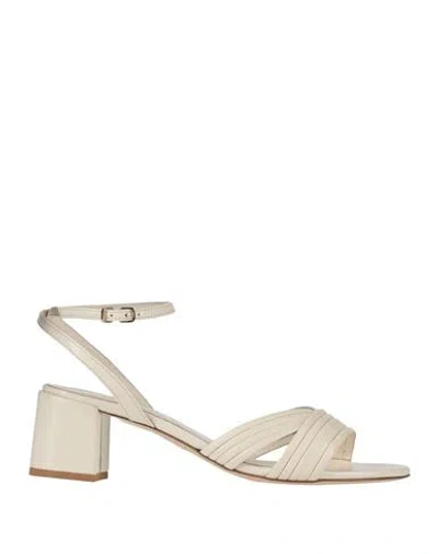 Ncub Woman Sandals Ivory Size 9 Leather In Neutral