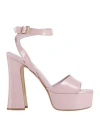 Ncub Woman Sandals Lilac Size 6 Soft Leather In Purple