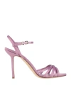 Ncub Woman Sandals Mauve Size 7 Textile Fibers