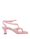 Ncub Woman Sandals Pink Size 6 Soft Leather