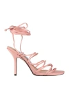 Ncub Woman Sandals Pink Size 6 Textile Fibers