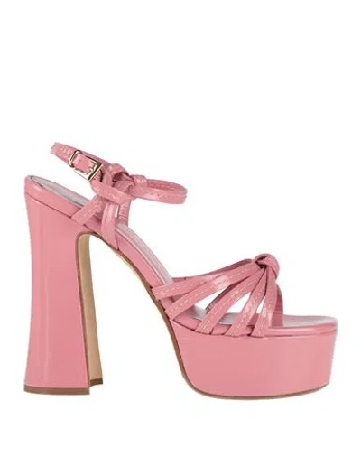 Ncub Woman Sandals Pink Size 8 Soft Leather
