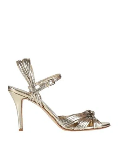Ncub Woman Sandals Platinum Size 6 Leather In Grey