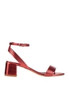 Ncub Woman Sandals Red Size 8 Leather