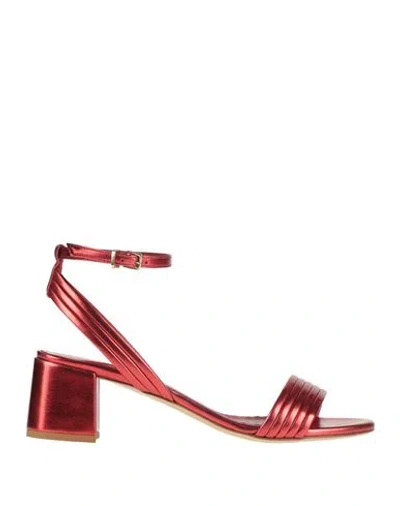 Ncub Woman Sandals Red Size 8 Leather