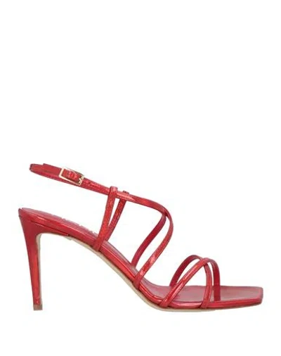 Ncub Woman Sandals Red Size 8 Textile Fibers