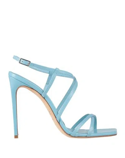 Ncub Woman Sandals Sky Blue Size 8 Leather