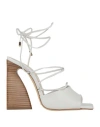 Ncub Woman Sandals White Size 9 Soft Leather