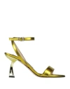 Ncub Woman Sandals Yellow Size 7 Leather