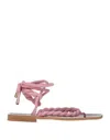 Ncub Toe Strap Sandals In Pink