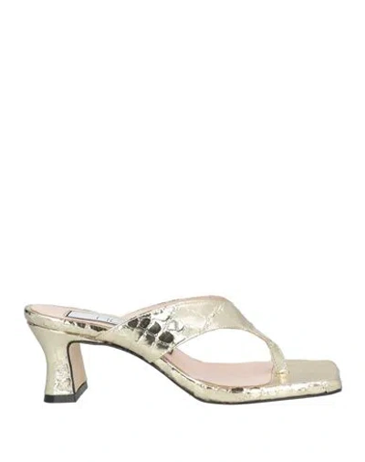 Ncub Woman Thong Sandal Platinum Size 8 Soft Leather In Grey