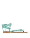 Ncub Toe Strap Sandals In Blue