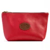 N'damus London Altantic Red Leather Toiletry Case In Red