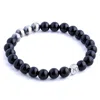 N'damus London Men's Black / Silver Black Onyx & Sterling Silver Gemstone Beaded Bracelet In Multi