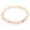 N'damus London Men's Golden Yellow Citrine Gemstone Bracelet With Gold Button In Yellow