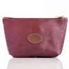 N'damus London Red Altantic Oxblood Leather Toiletry Case In Red
