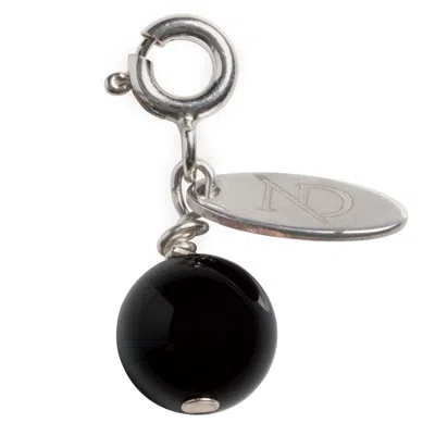 N'damus London Women's Black / Silver Black Onyx Gemstone & Silver Charm In Multi