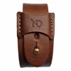 N'damus London Women's Finsbury Brown Natural Grain Leather Bracelet With Brass Button In Brown