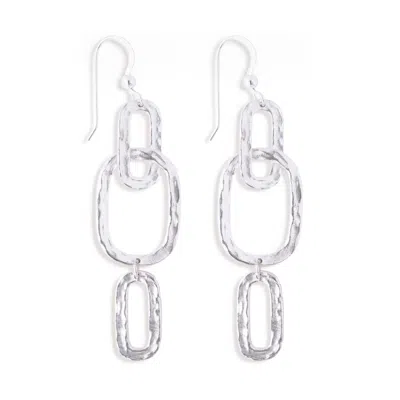 N'damus London Women's Hatton Forge Sterling Silver Trio Earrings