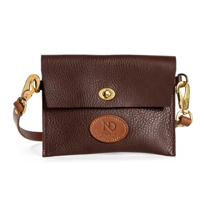 N'damus London Women's Mini Hyde Brown Leather Crossbody Bag