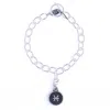 N'damus London Women's Pisces Zodiac Sterling Silver & Leather Curb Bracelet