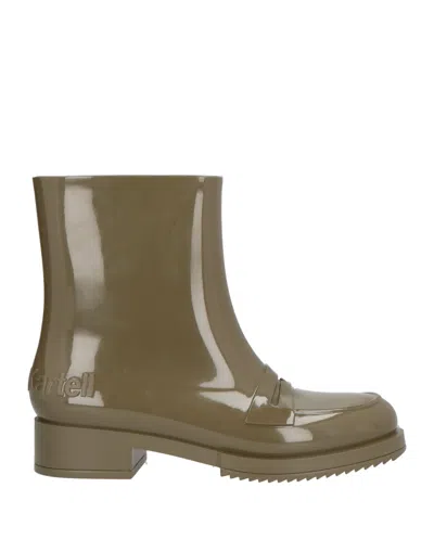 Ndegree21 Kartell N°21 # Kartell Woman Ankle Boots Military Green Size 6 Rubber