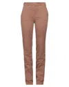Ndegree21 Woman Jeans Camel Size 4 Cotton, Elastane, Viscose In Beige