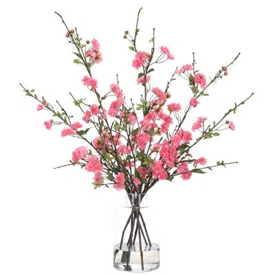 Ndi Apple Blossom, Fuchsia, Glass Bottle, 36wx28dx39h In Blue