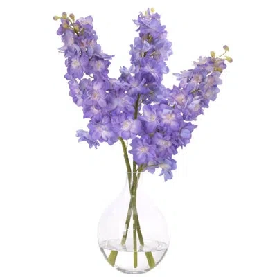 Ndi Delphinium, Blue, Glass Bubble, 14wx14dx24h