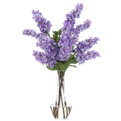 Ndi Lilac, Lavender, Glass Vase, 19wx19dx30h In Purple