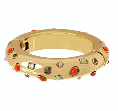 Nádia Gimenes Wild Metal Bracelet In Vintage Gold In Red